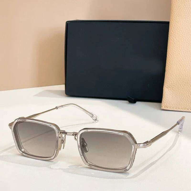 PAUI John Style Square Alloy High Street Sunglasses Men and Women Classical Gradient Uv400 Designer Brand Eyeglasses