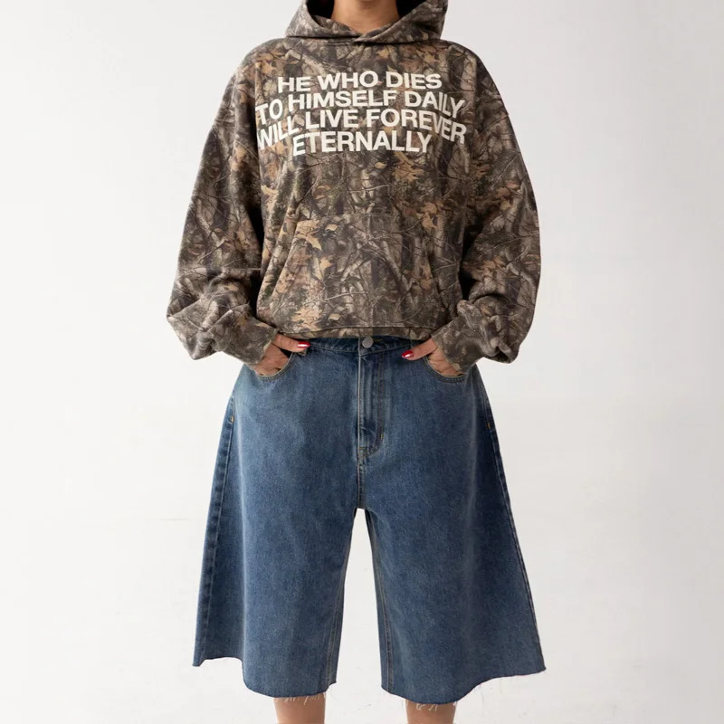 Y2K Harajuku hoodies Oversized camouflage pattern Hip hop retro soft warm hooded sweatshirt fashionable men women street wear 250709