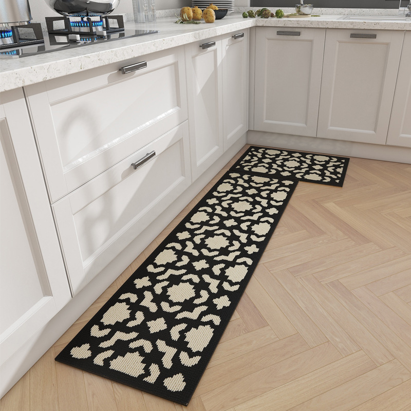 Designer carpet, kitchen floor mat water-absorbing and oil-proof foot mat household machine washable long carpet dirt-resistant non-slip and anti-drop