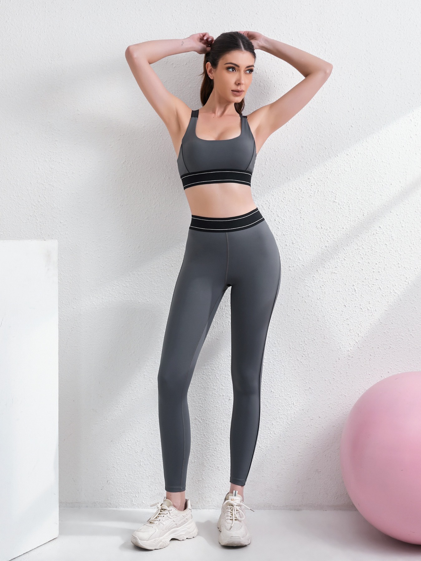 New Arrival High Compression Butt Lifting Tight and Strong Support Women's Yoga Bra Set fitness wear set