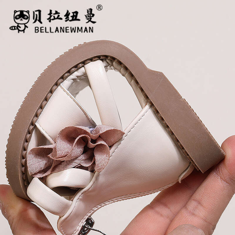 2025 Summer New Korean Style Children's Flower Princess Shoes Little Girls Roman Sandals