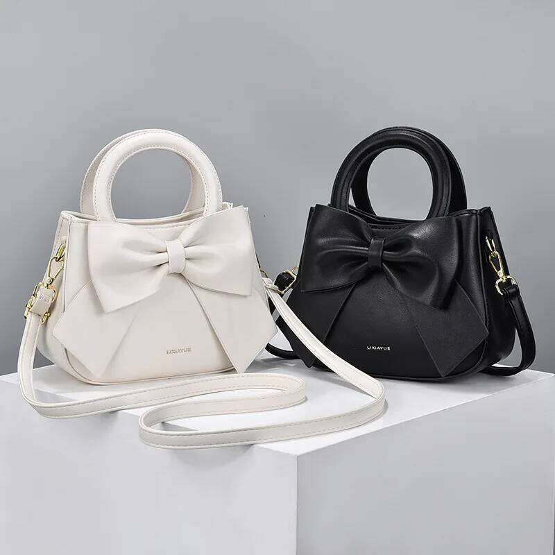 OLOEY 2024 New Trendy Women'S Small Square High Quality Bow Single Shoulder Fashionable Western Style Crossbody Bag Handbag