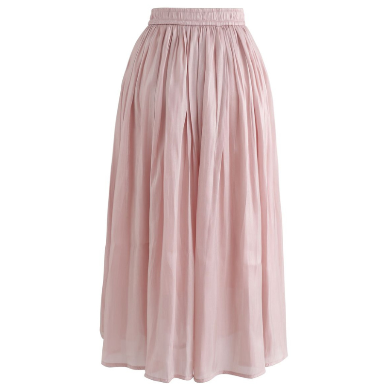 Elegant Satin Copper Fabric Skirt with Silky Feel for Fashion Forward Looks
