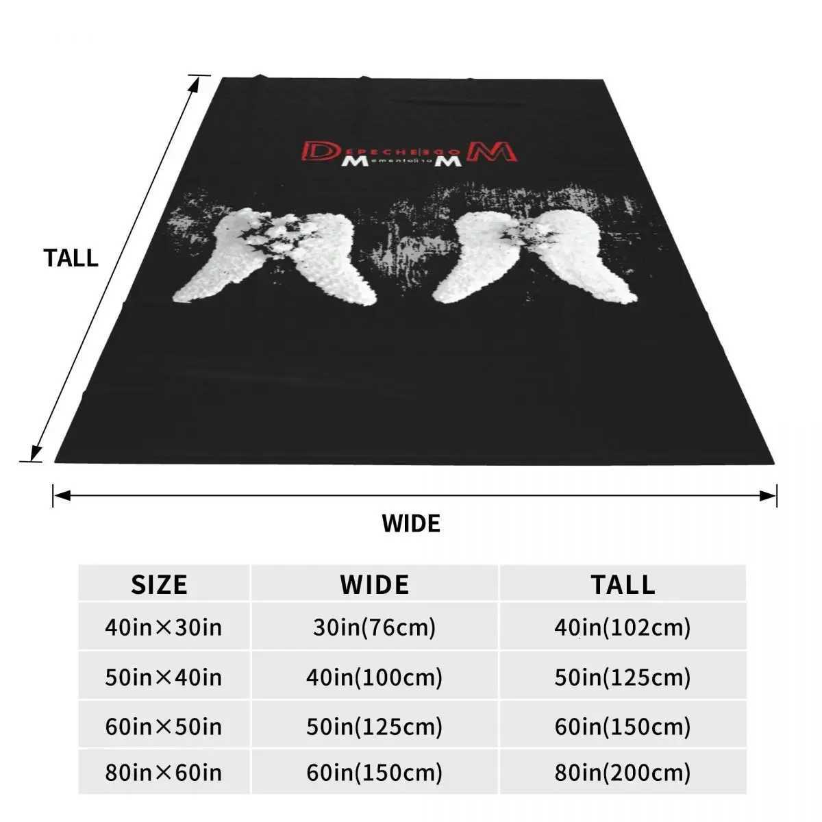 Depeche Cool Mode Blankets Velvet Print Breathable Lightweight Thin Throw Blanket for Bed Travel Quilt X2507141
