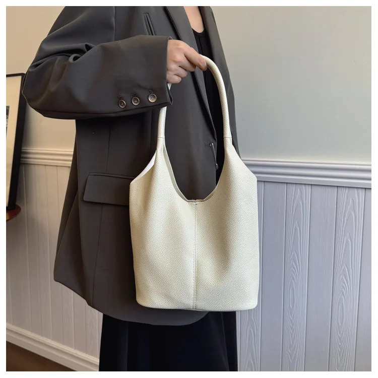 Genuine Leather Tote Bag Niche Simple Ladies Soft Leather Tote Shoulder Handbag Large Capacity 250704