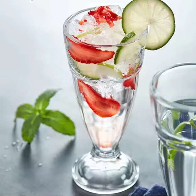 Wholesale 300ml 10.1oz Classic Design Stemless Cold Water Glass Drinking Ice Cream Cup for Parties