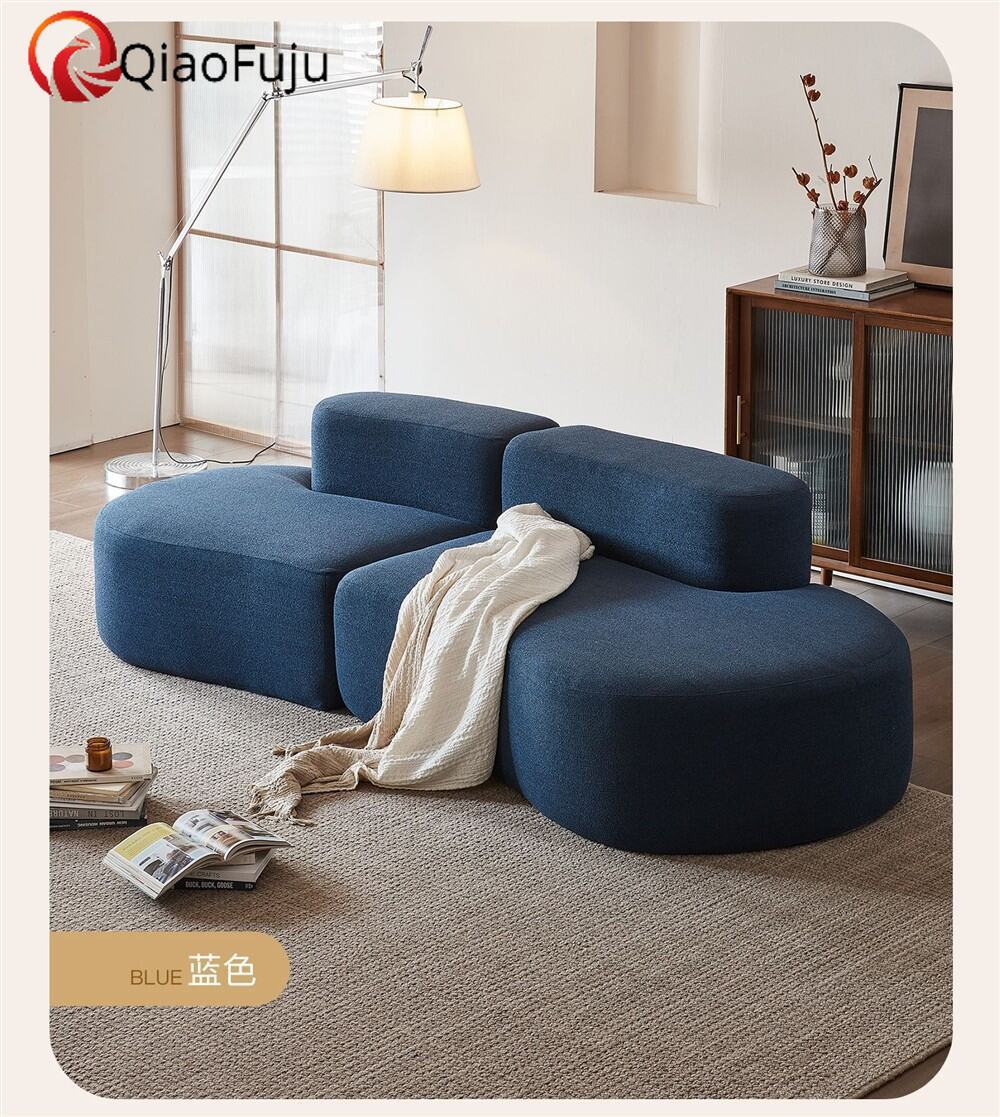 Modular sofa with unique design, stylish multi-person combination, modern and simple hotel apartment bedroom, vacuum compressed sofa, living room fabr