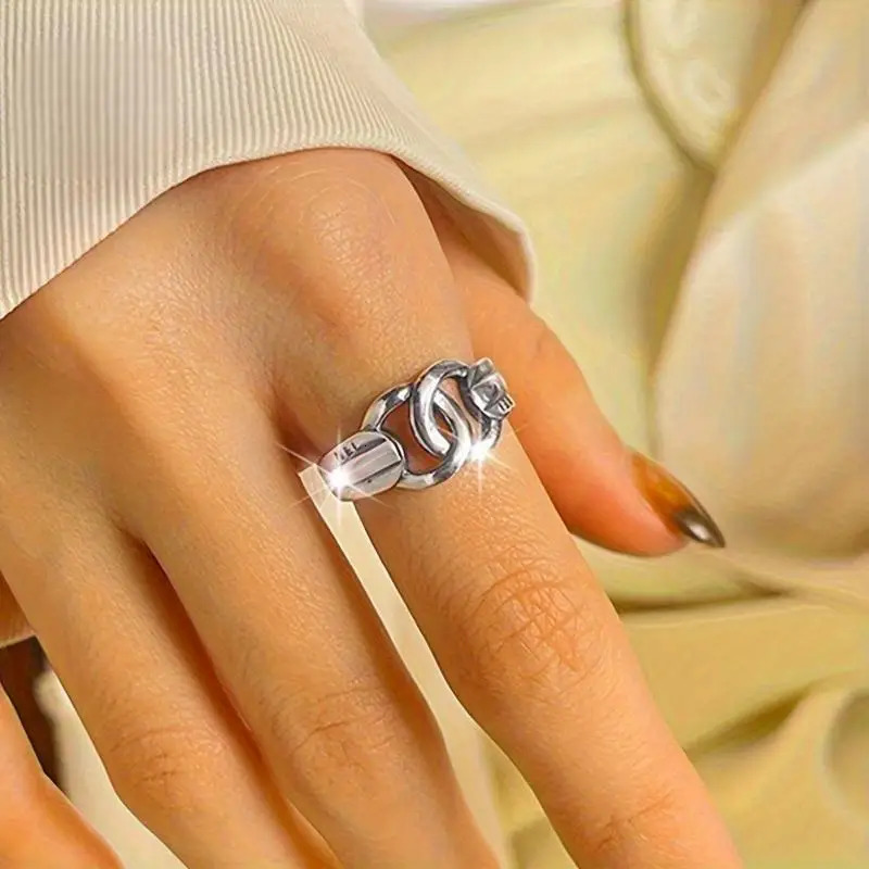 Antique Geometric Twist Ring Adjustable Hip Hop Jewelry for Women 250712
