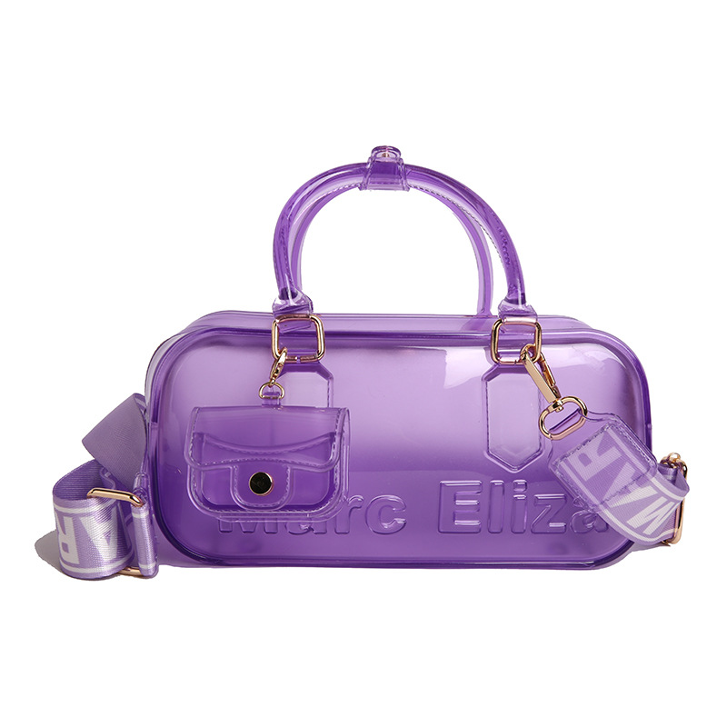 Women's PVC Jelly 2025 Fashionable Niche Single shoulder Cross body Casual and Versatile Hand - held Pillow Bags