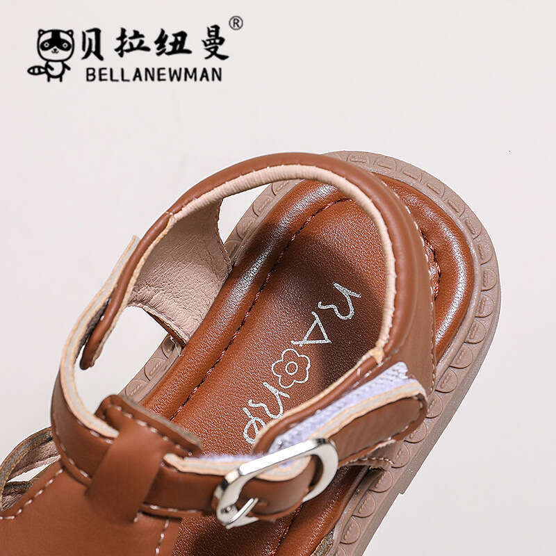 Children's Closed-Toe 2024 Summer New Style Big Kids Casual Beach Shoes Girls' Hollow Sandals
