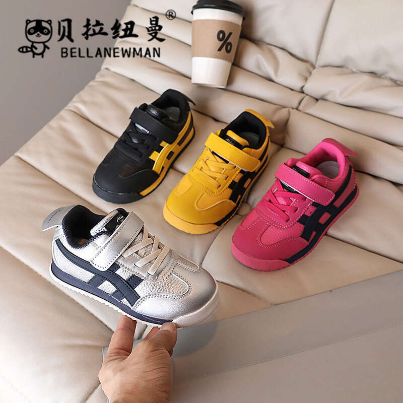 Japanese Style Forrest Gump Children's Sneakers 2024 Autumn New Korean Version Boys' Velcro Walking Girls' Sports Shoes