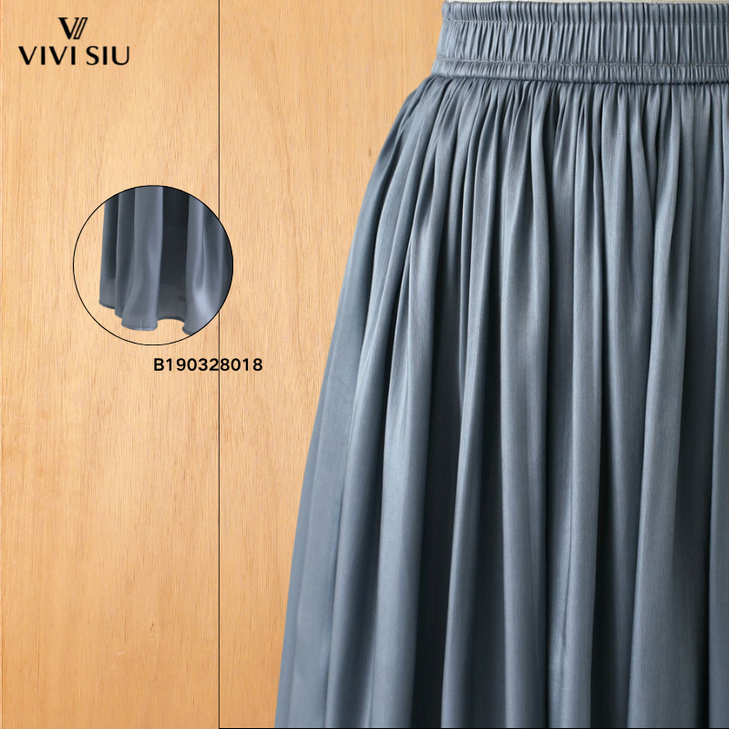 Elegant Satin Copper Fabric Skirt with Silky Feel for Fashion Forward Looks