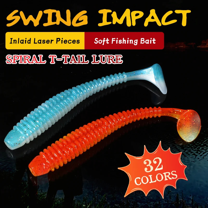 Supercontinent Impact Ring Shad Fishing Lure Soft 6m 80mm 97mm Plastics Baits Swimbait Jigging Artificial 250708