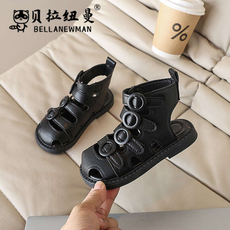 Girls' Fashion Roman 2025 Summer New Korean Style Student Casual Shoes Children's Soft Sole Beach Sandals