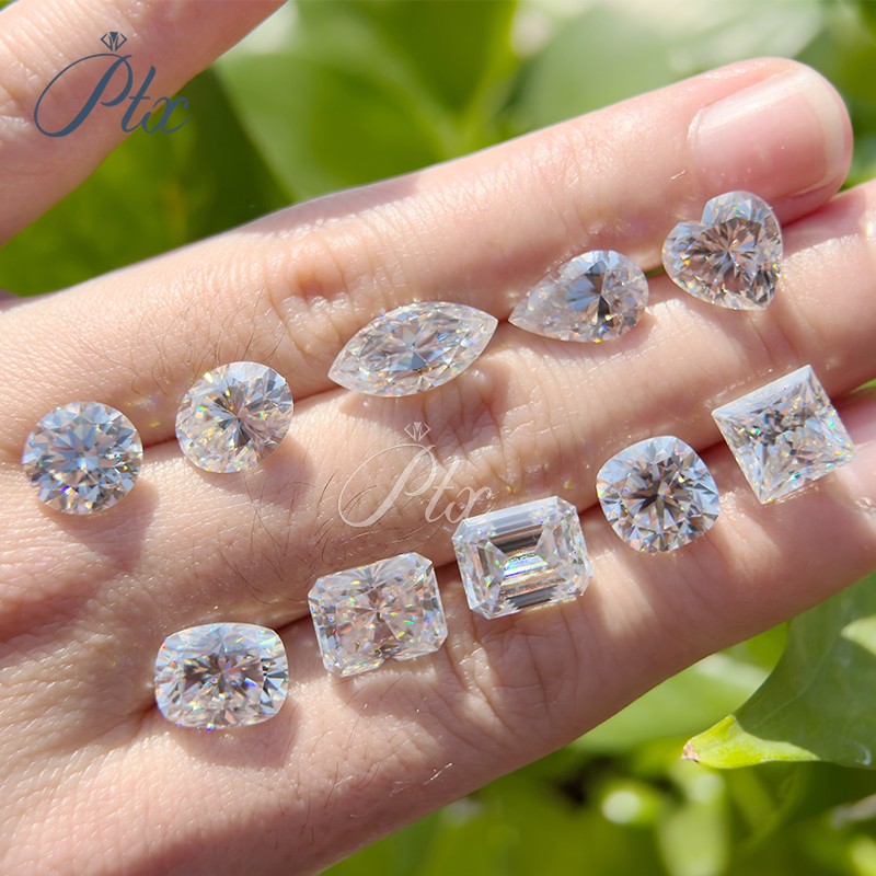 GRA Certificate 4CT 5CT 6CT Big Size Wholesale Loose Moissanite Diamond Various Shapes D VVS Lab Grown Moissanite Diamond for Engagement Ring Making