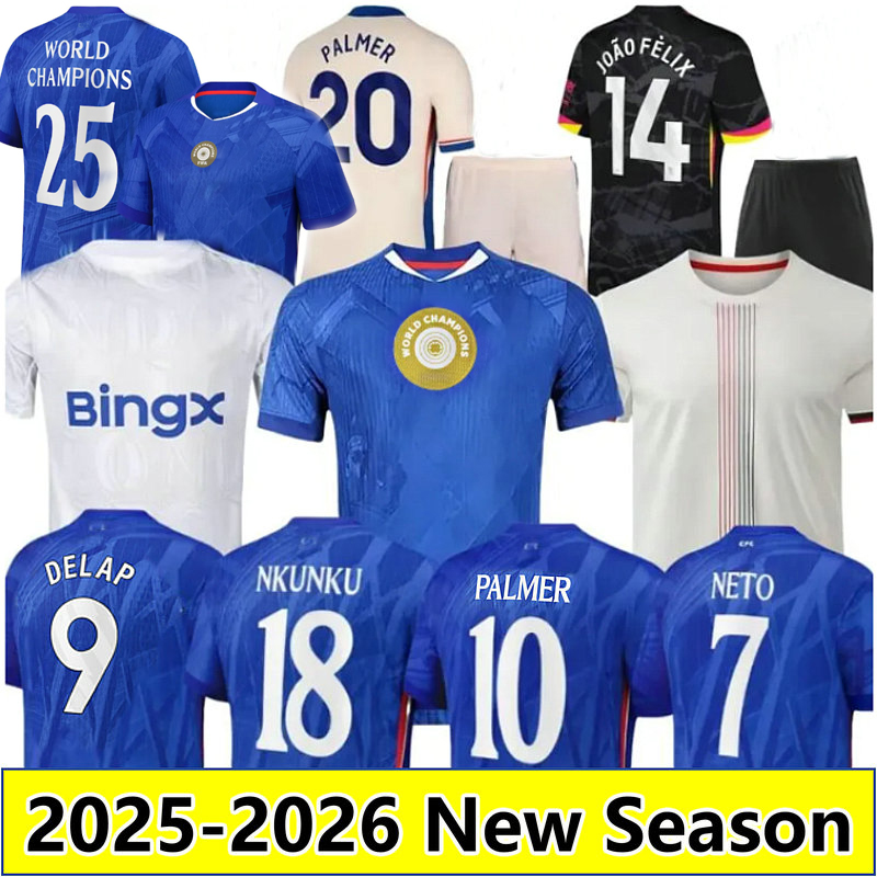 2025 2026 chelses jerseys CHELSEAA 25 26 home away PALMER NETO CFC DELAP NKUNKU ENZO CAICEDO CUCURELLA CHALOBAH GITTENS CHELASE football shirt Men Kids set uniform