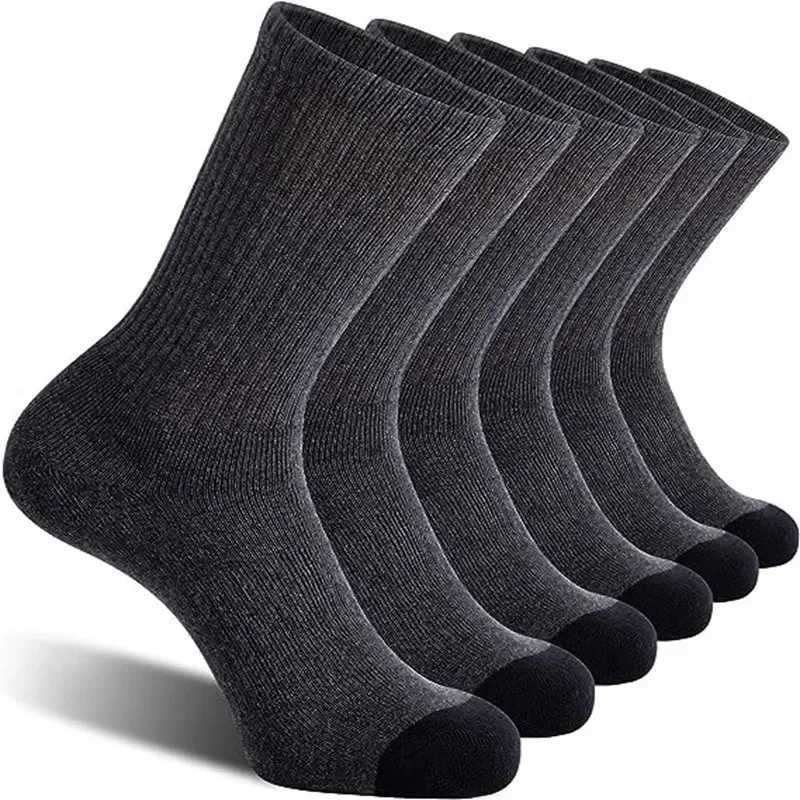 10 Pairs Plus Size Men Crew Socks EUR 39-47 High Tube Cotton Sports Socks Runing Football Soccer Athletic Socks White Black S25014