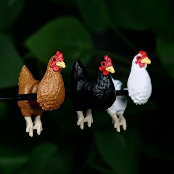 Hand Painted Chicken Earrings Unique Chicken Shaped Earrings Handmade Artistic Design Lightweight Stylish