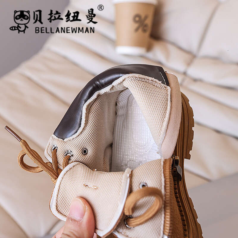 Children's Martin 2024 Autumn New Korean Style Girls' Riding Boys' Yellow Medium and Large Kids' Short Boots