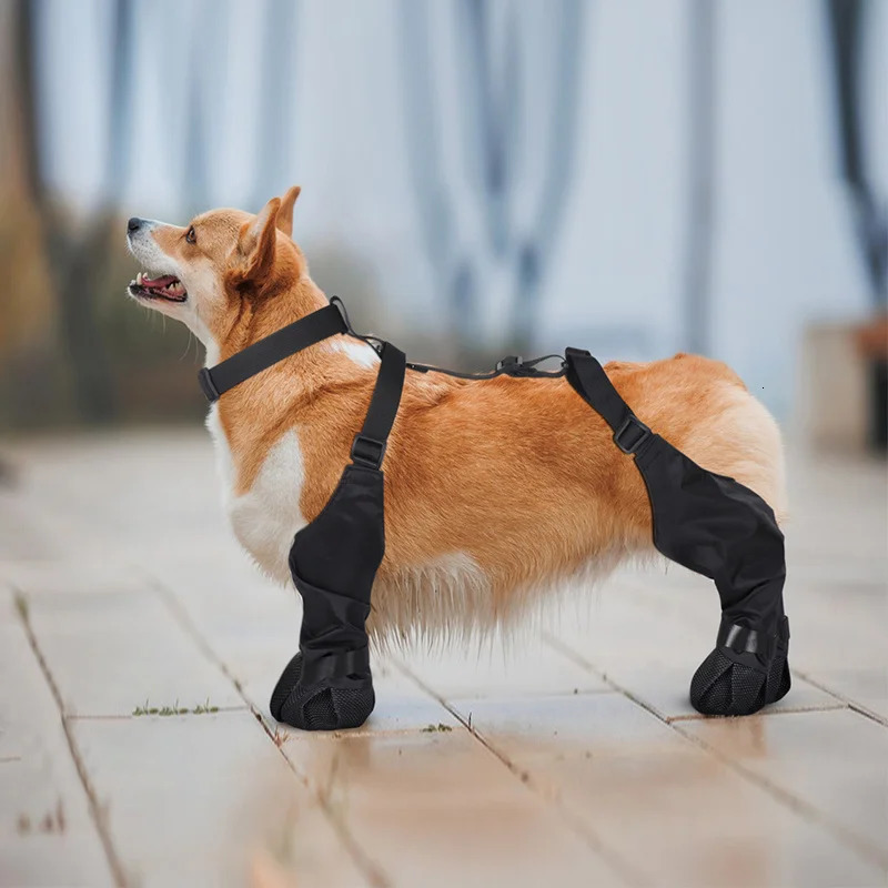 Dog Shoes Waterproof Adjustable Dog Rain Booties Dirty-proof Outdoor Walking Shoes Anti-Slip Dog Paws Protect Pet Supplies 250709