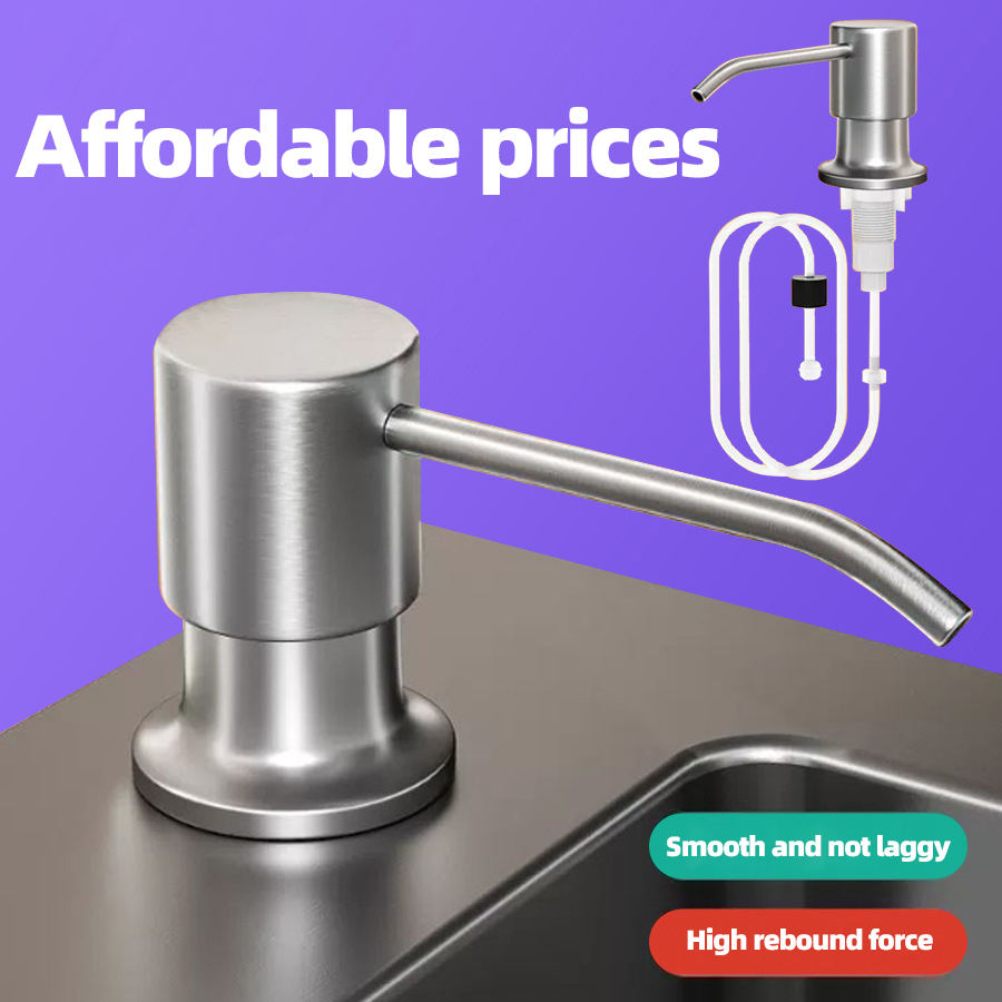 Universal Stainless Steel Dish Soap Dispenser for Kitchen Sinks Extractor with Extension Tube Bottled packaging Multiple colors to choose from
