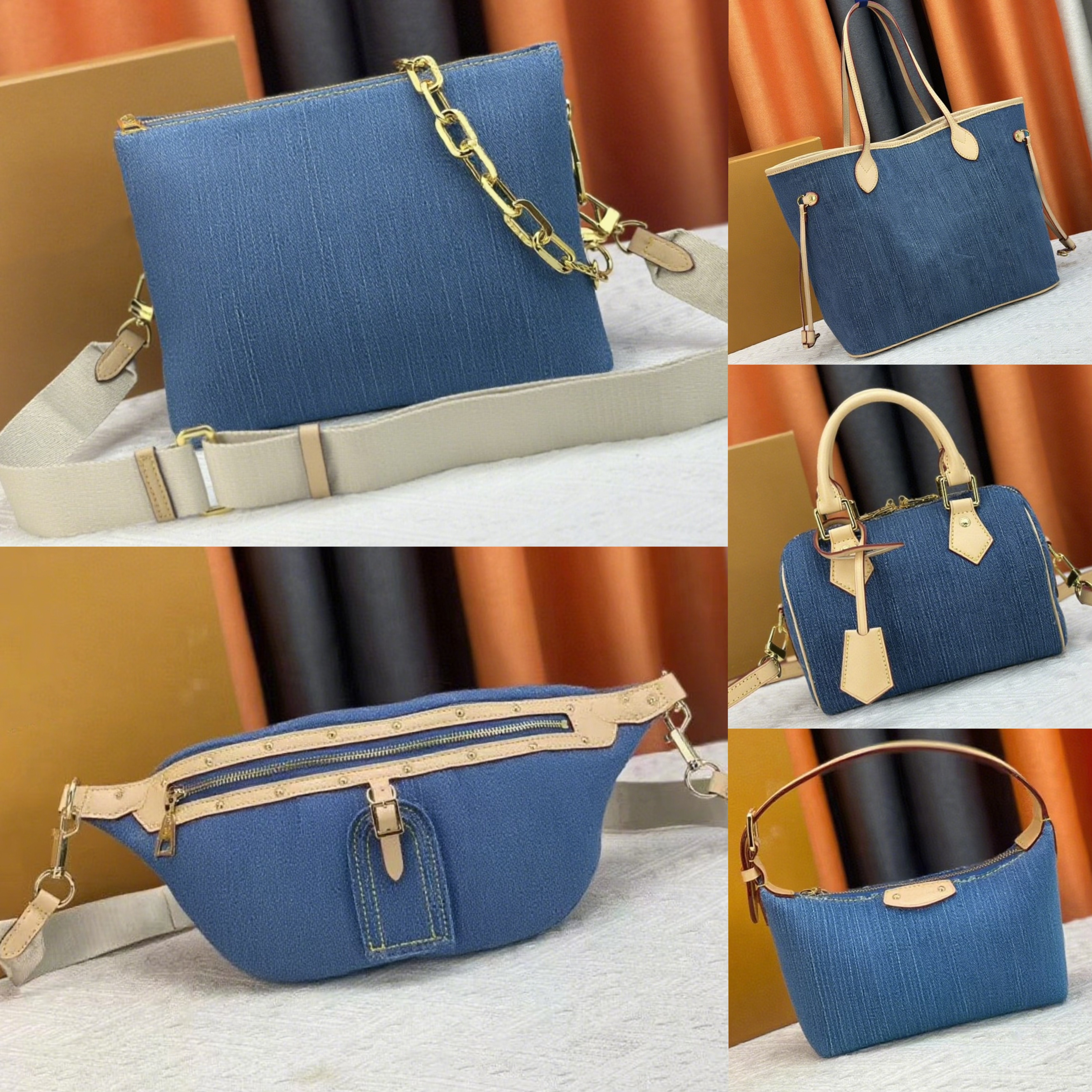 coussin Denim Designer Bag Shoulder Bag Luxury Crossbody Bag Tote Handbag Stylish Ladies Boys embossed Purse pochette 2025 New Wallet