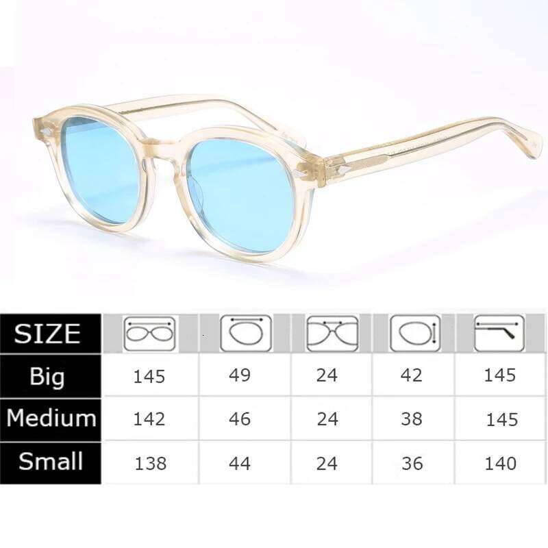 Sunglasses Man Johnny Depp Lemtosh Polarized Sun Glasses Woman Brand Vintage Acetate Frame Night Vision Goggles