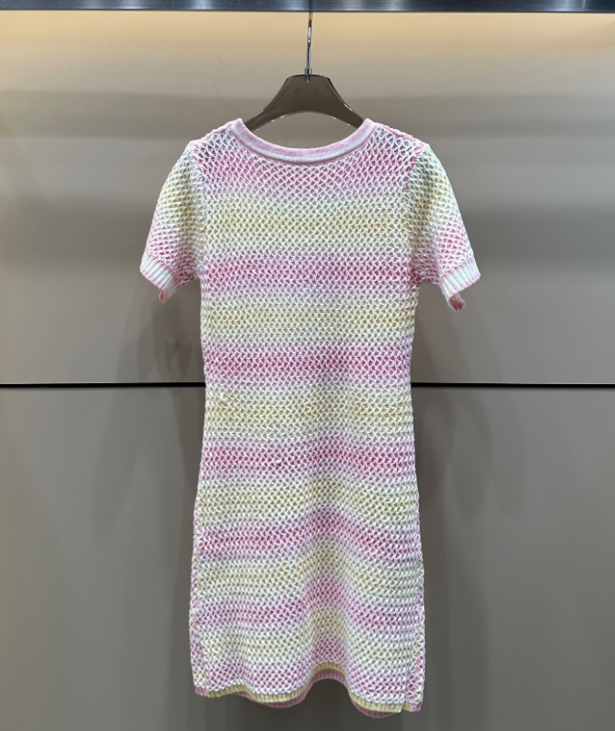 25 Women's Dress Gradient Color Fixed Dyeing Yarn Long Sleeve Dress 714