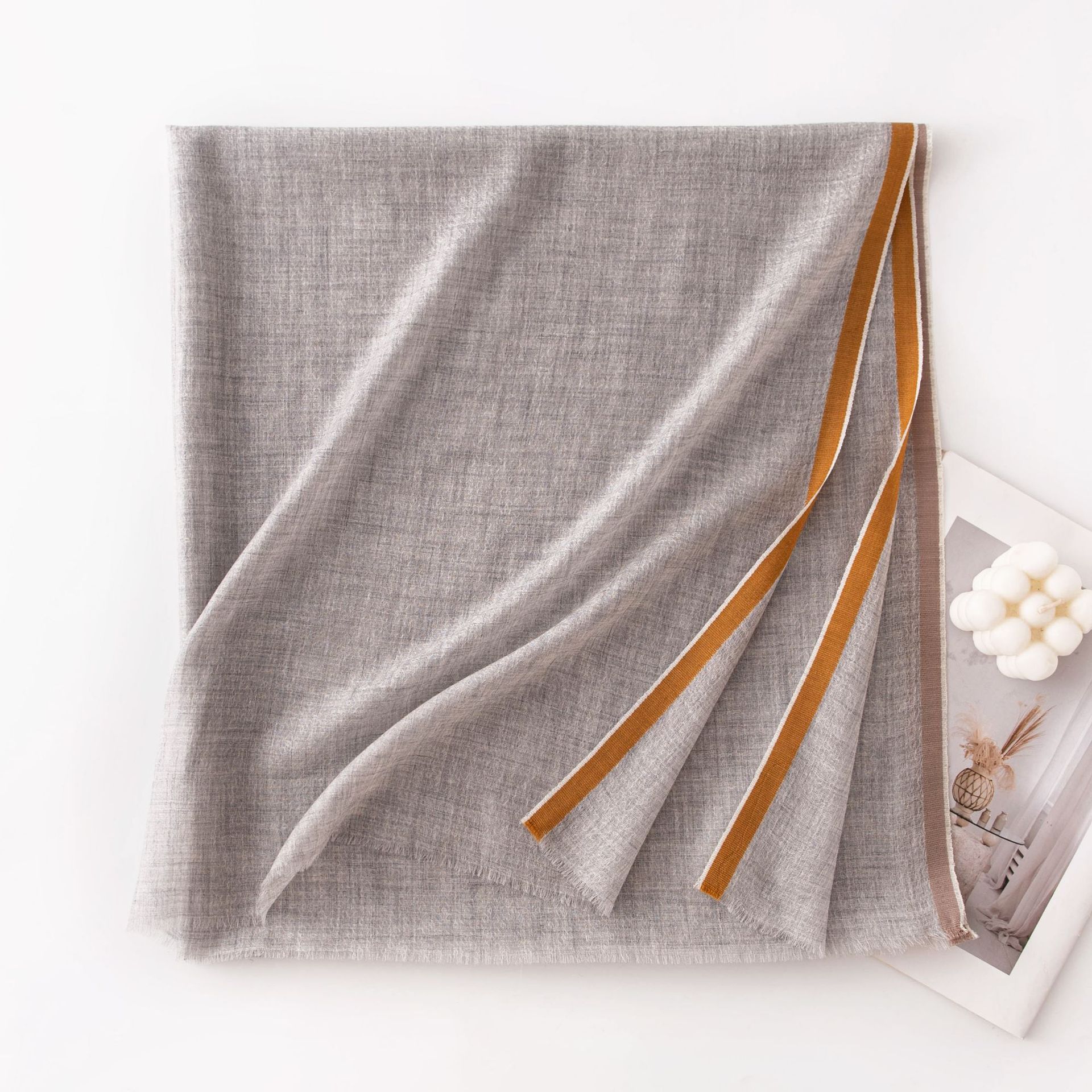 K1344 New autumn and winter cashmere pure color scarf for women, all-match atmosphere, high-end ladies shawl