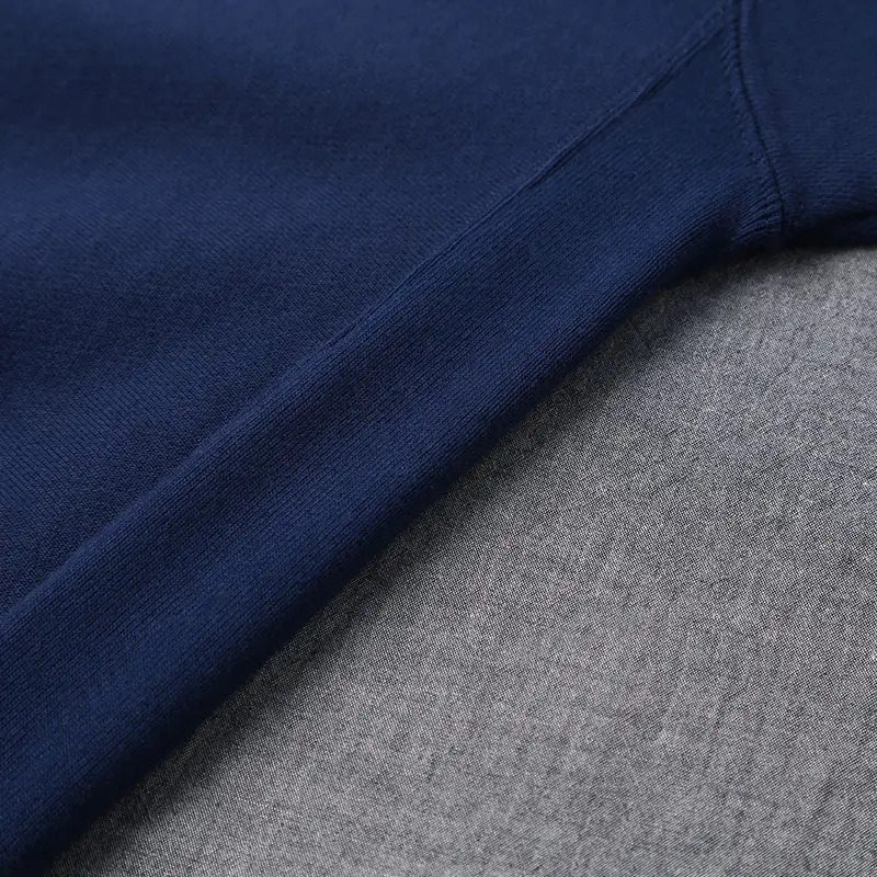 Good Quality Zip Hooded Women Sweatshirt Navy Blue Cotton Casual Street Wear Loose Spring Autumn Solid Color Hoodie Jacket 250707