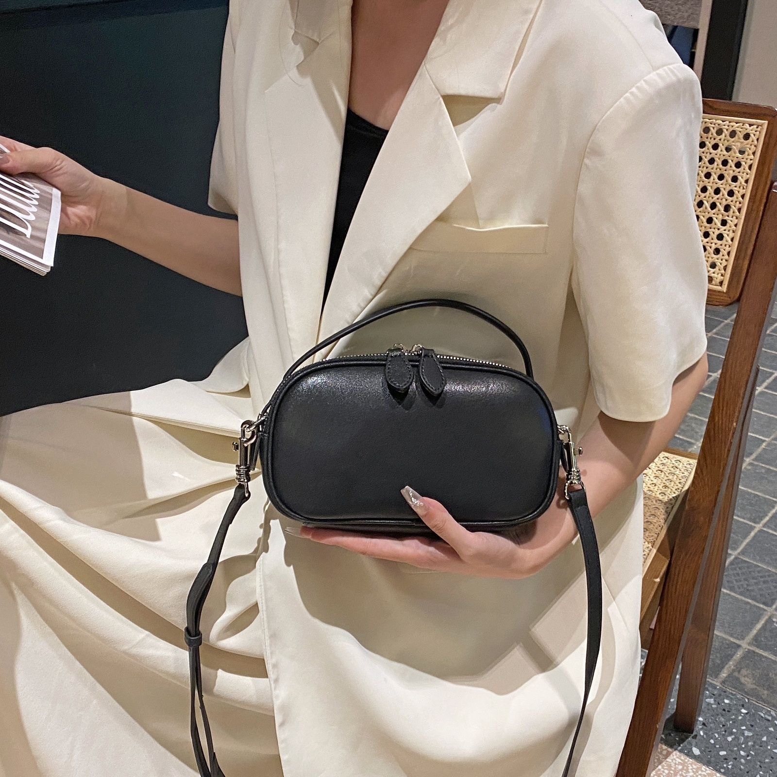 Women s leather handbag for spring and summer multifunctional crossbody bag designer bag daily casual women leisure s shoulder bag