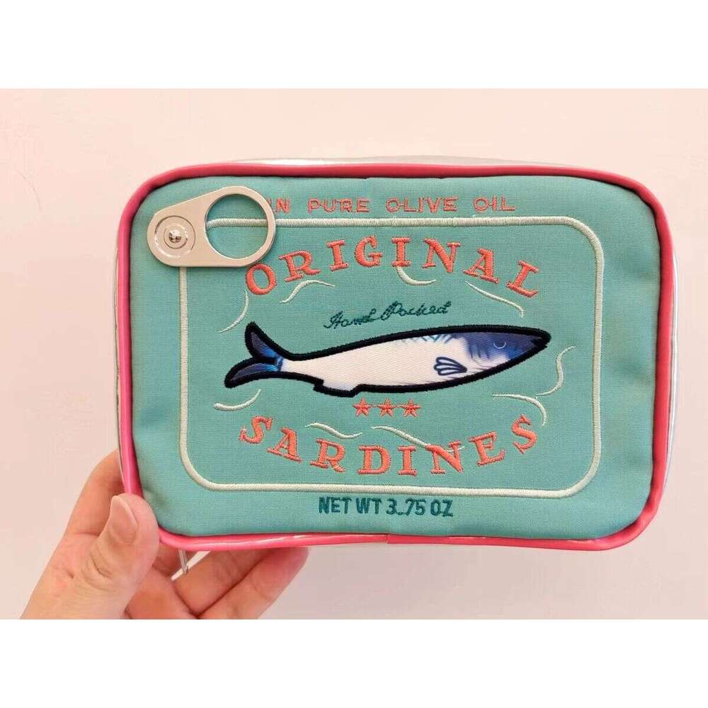 Wacky Cute Large Capacity Sardine Can Styling Pocke For Girls Daily Travel Organizer Cosmetic Bags