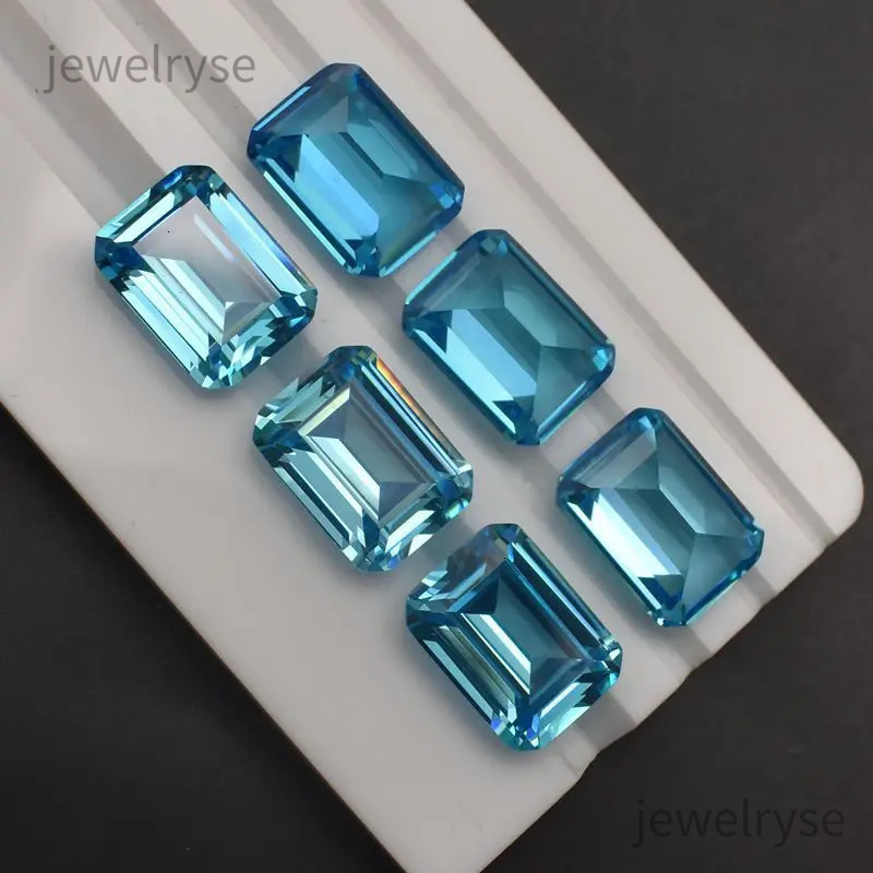 Pretty Aquamarine Stone Emerald Cut VVS Loose Gemstones for Jewelry Making Accessories DIY Jewelry /Collection/Inlay/Gift 250222