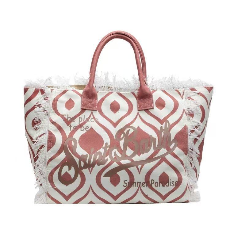 Designer Bag Shoulder Bag Luxury Bag Saint Barth Bag: Women's Large Canvas hot Stripe Tote, Tote Bags for Women, Leisure Tourism Handbag with Han