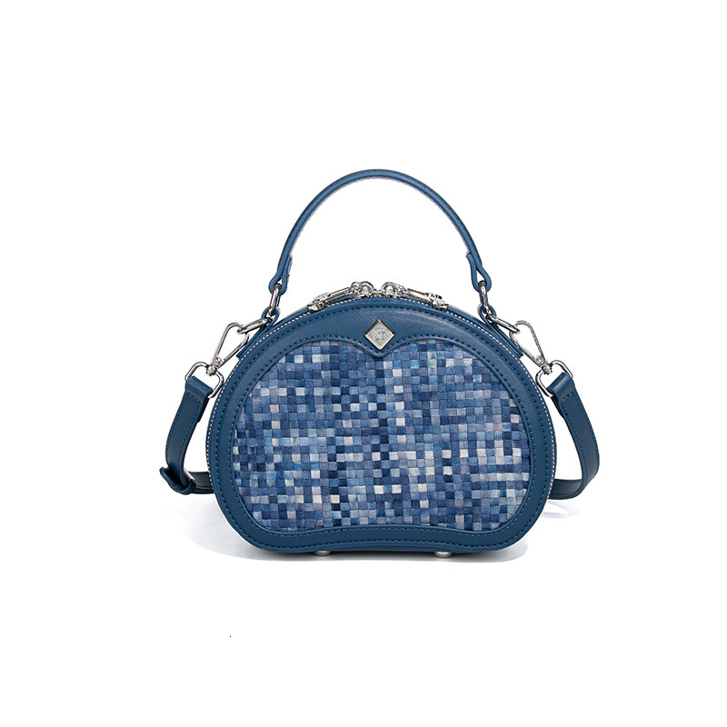 2025 New Handbags for Women Round Designer Bag Fashion Woven PU Leather One-shoulder Crossbody Bag