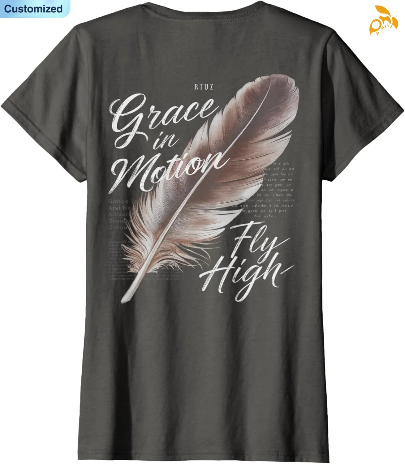 Free shipping for Men's T-Shirts Hip Hop Vintage Edgy Y2K Back Print Streetwear Feather high quality many code number options attractive