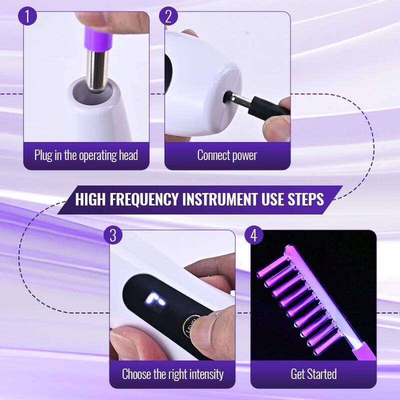 New 6in1 Dual Mode High Frequency Wand Orange (Argon) Acne Purple (Neon) for Firming Professional Home Spa Device Skin care