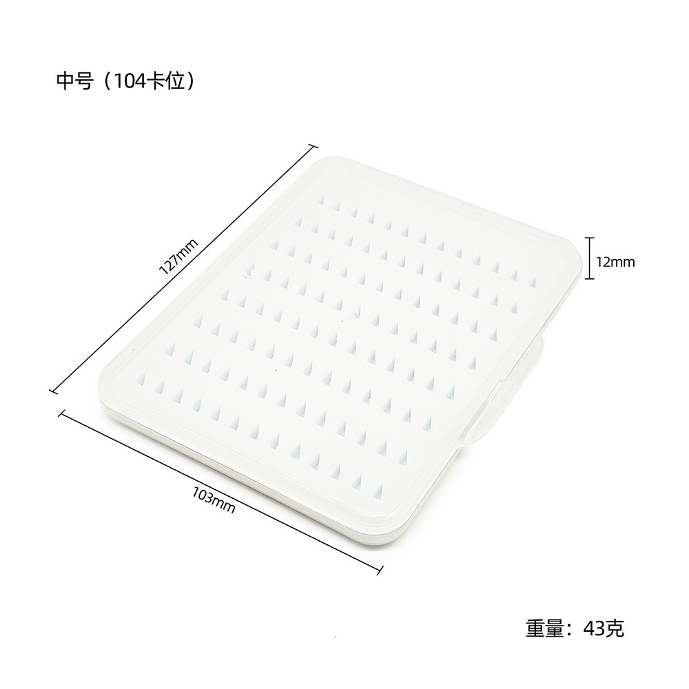 Ultra-thin transparent fly fishing bait box made of plastic PP with EVA inner lining. Fishing fly hook box accessory 240603