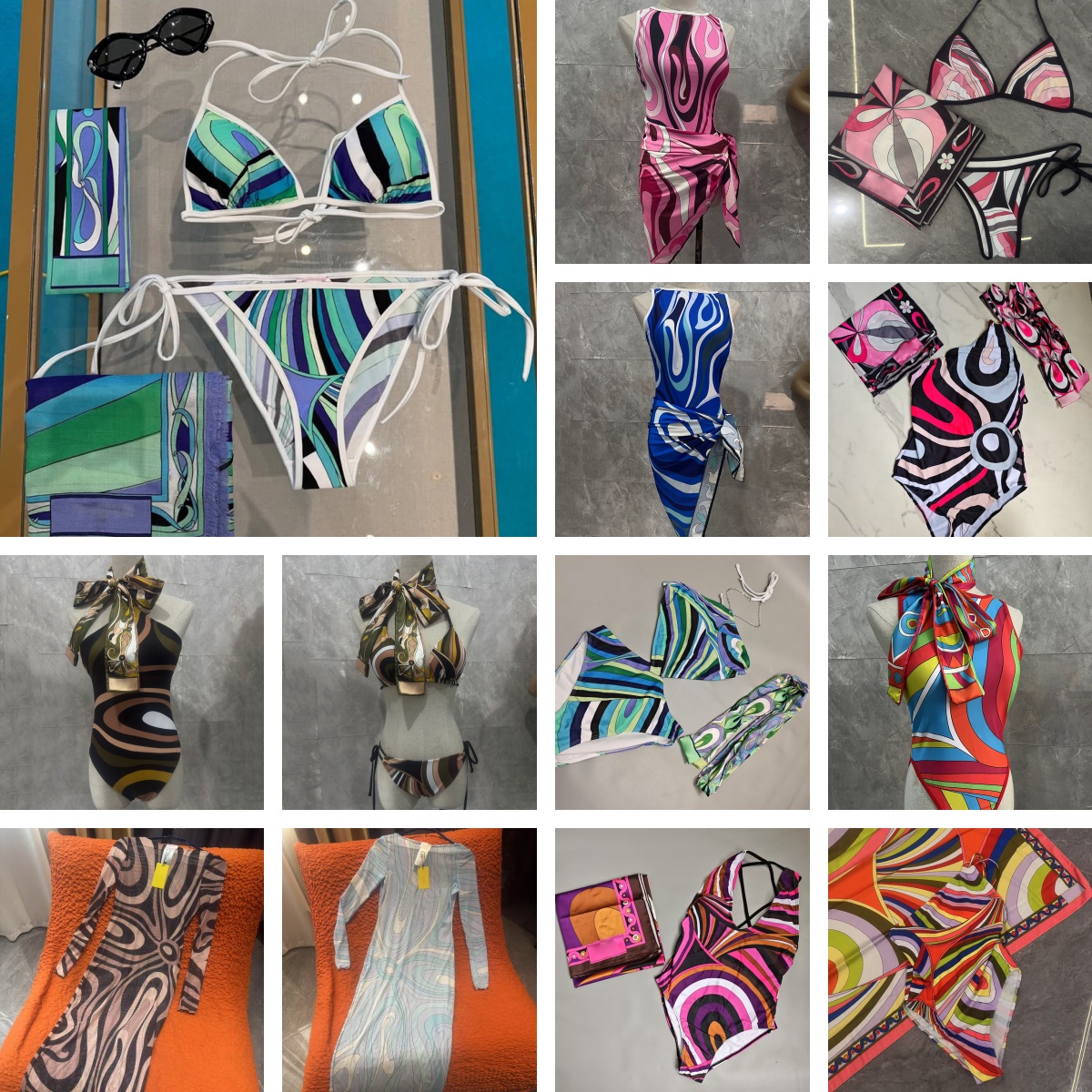 28 styles Swimsuits for Ladies Beach Swim Wear Silk Scarf Swimwear Summer Vacation Luxury Designer Bathing Suit Dress