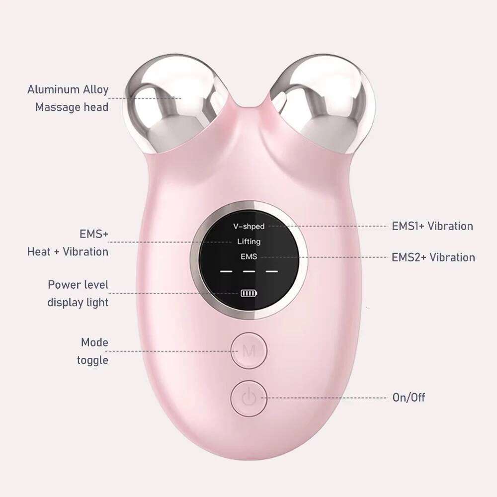 Facial Massager EMS Microcurrent Lifting Device Roller Anti Wrinkle V Shape Chin-up Face Lift hine Skincare Tool
