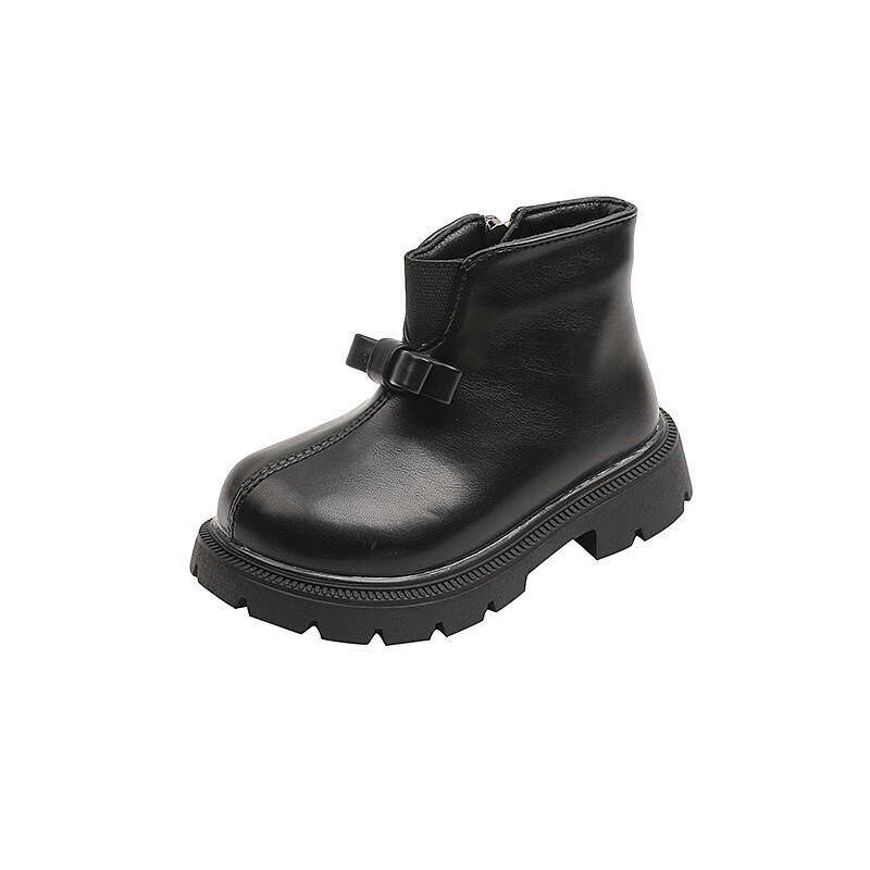 Children's British Style Martin 2023 Autumn Girls' Black Short Small Medium Large Kids Fashion Single Boots Girls