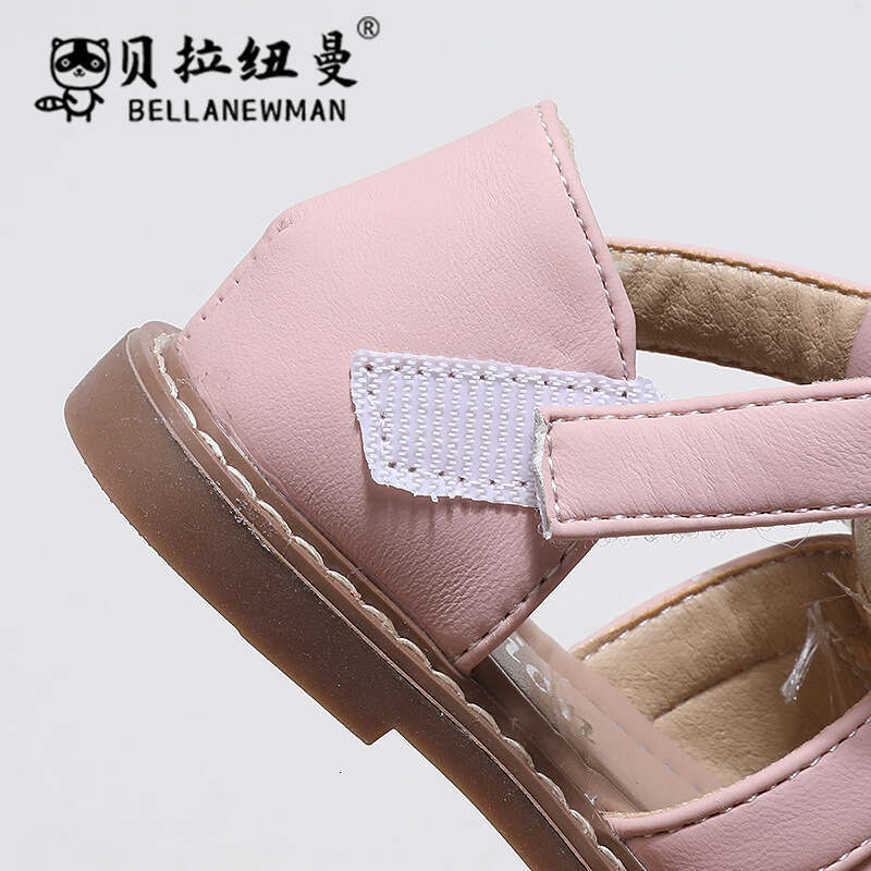 Girls' Bowknot Princess 2024 Summer New Children's Soft Sole Closed-Toe Sandals for Toddlers and Kids