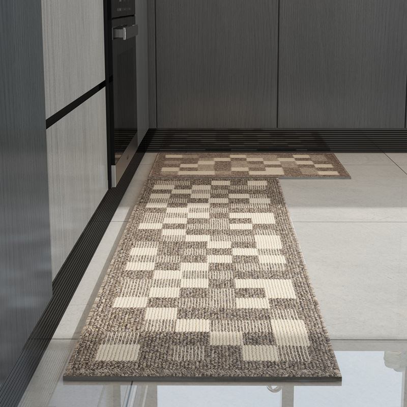 Designer carpet Kitchen floor mat Household long water-absorbing oil-absorbing non-slip foot mat Machine washable dirt-resistant carpet woven mat