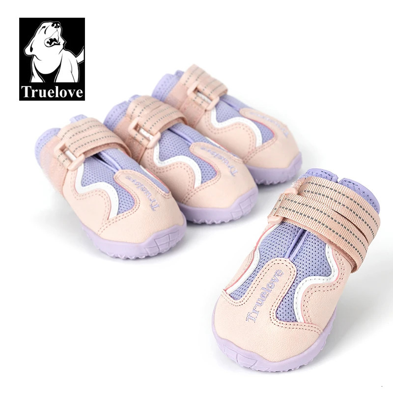 Truelove Breathable Dog Shoes with TPR Sole Flexible Protectable Soft Outsole Classic Outdoor Dog Boots All Breed 4Pcs TLS3962 250709