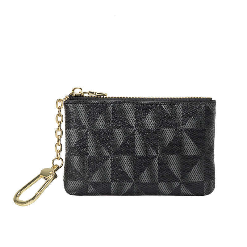 Lacel Urwebin Designer Card Wallet Leather Retro Coin Trend Creative with KeyChain Small Zipper Purse Portable Versatile coin Pouch CardHolder Clutch 