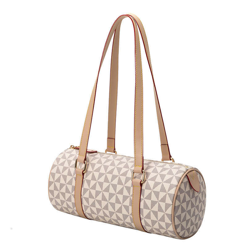 Lacel Urwebin New Bags Casual Personality Single Shoulder Cylindrical Underarm Baguette Handheld Cylinder Printed Simple Women's Bag