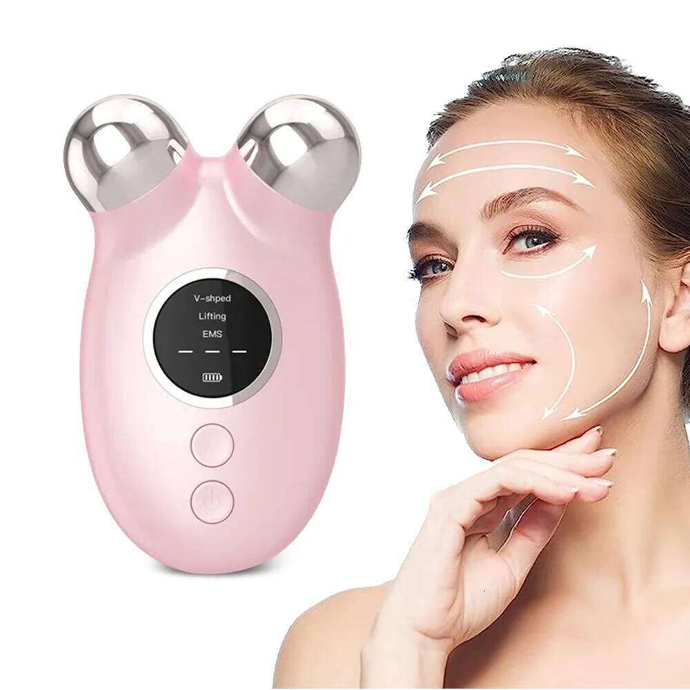 Facial Massager EMS Microcurrent Lifting Device Roller Anti Wrinkle V Shape Chin-up Face Lift hine Skincare Tool
