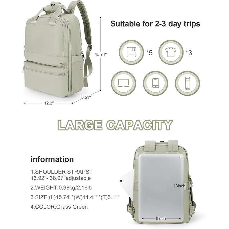 Men's travel backpack laptop business backpack new minimalist computer bag large capacity carry on luggage backpack