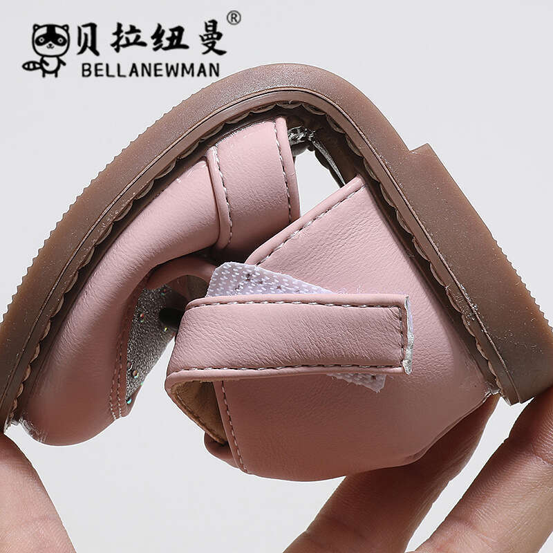 Girls' Bowknot Princess 2024 Summer New Children's Soft Sole Closed-Toe Sandals for Toddlers and Kids