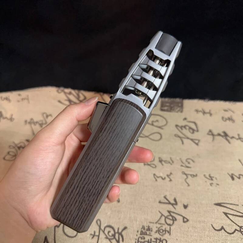 Jobon Kitchen BBQ Metal Windproof Cigar Big Jet Flames Turbo Torch Fire Grinding Wheel Lighter Gas Lighters Men's Gift W260202